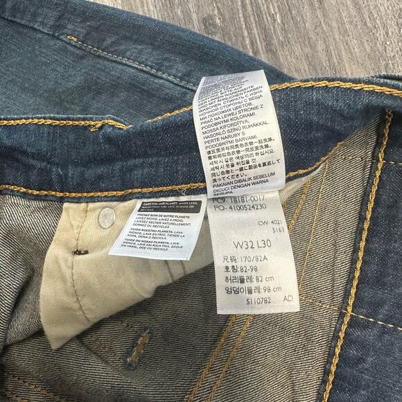 Levis 541 Red Tab Faded Dark Wash Blue Mens 32 Athletic Fit Tapered Denim Jeans - Picture 5 of 11